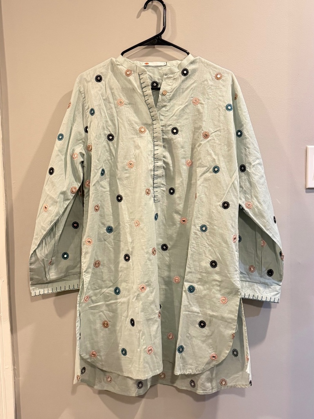 Co ord set, Brand: Khaadi Color: Baby blue, Size: L